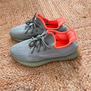 Yeezy Gray and Orange Sneakers